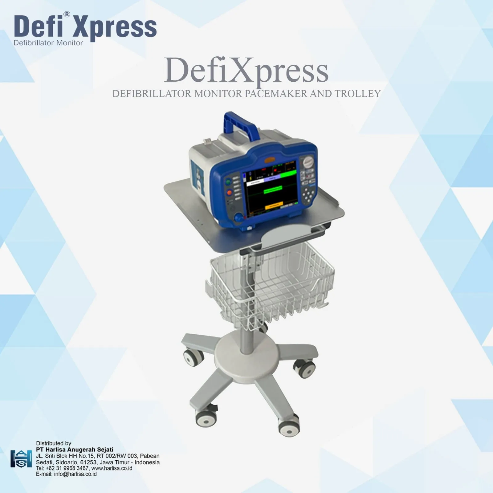 DELFI [register] Xpress Defibrillator monitor Pacemaker And Trolley