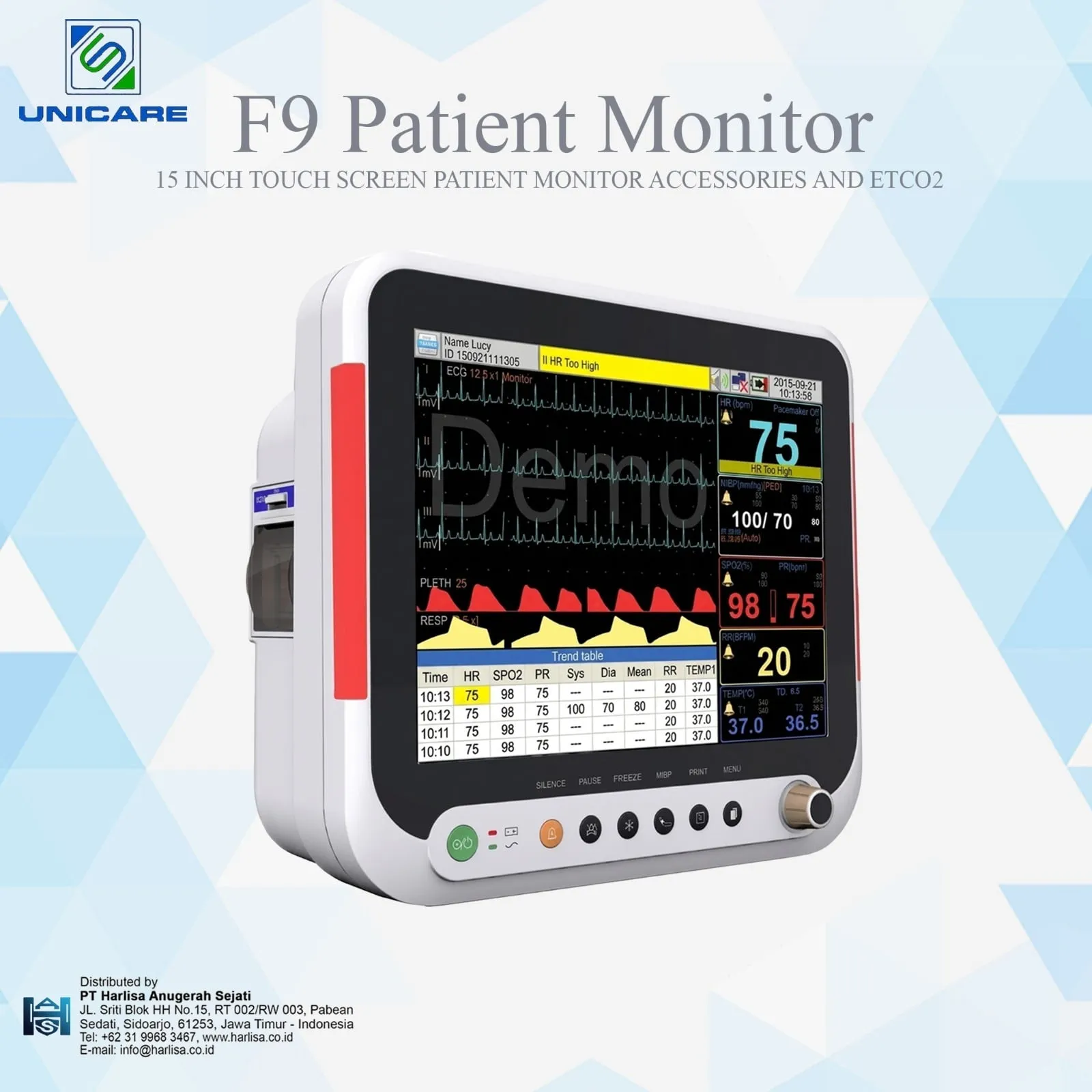 UNICARE Patient Monitor (with accessories) ETCO2