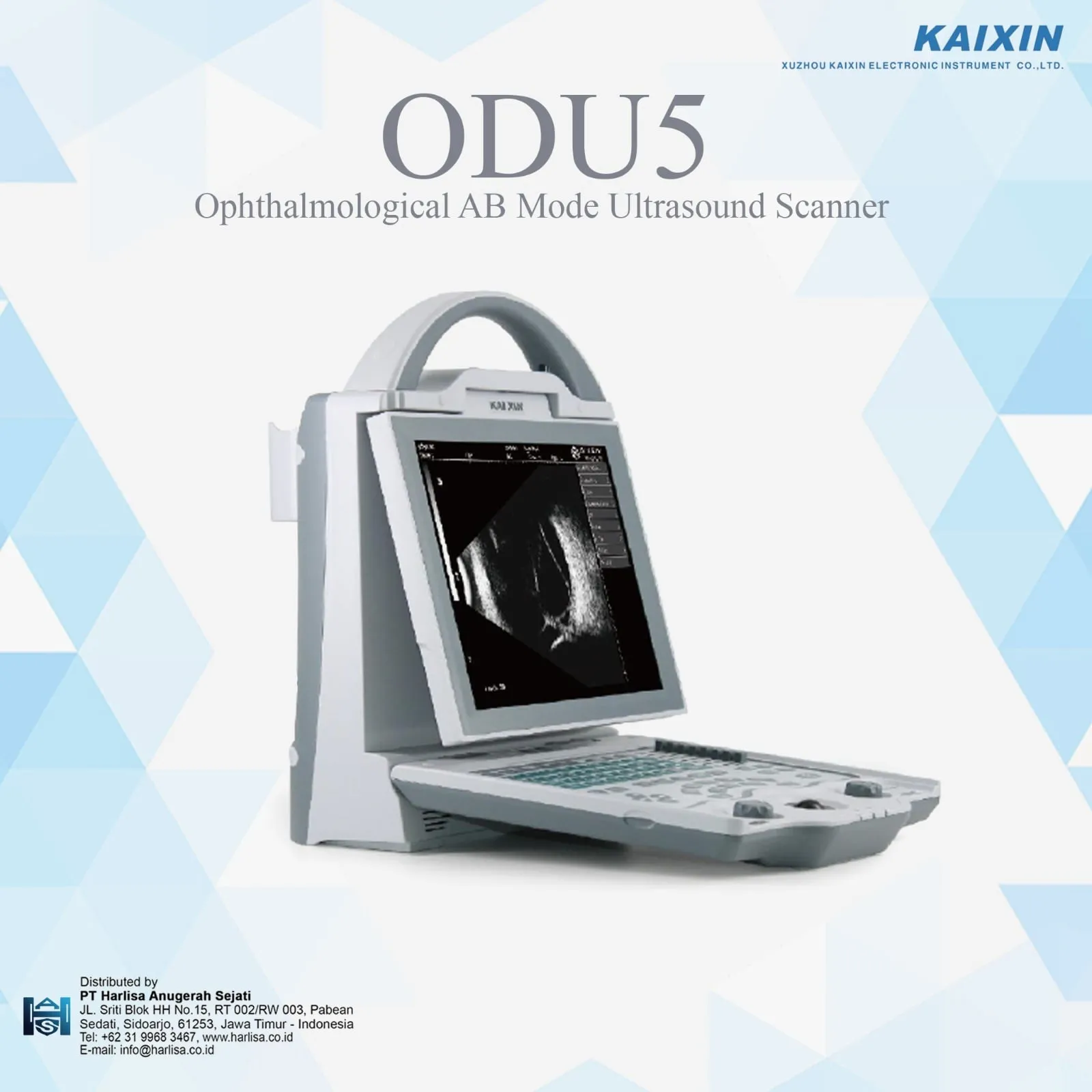 Ophthalmological AB mode ultrasound scanner