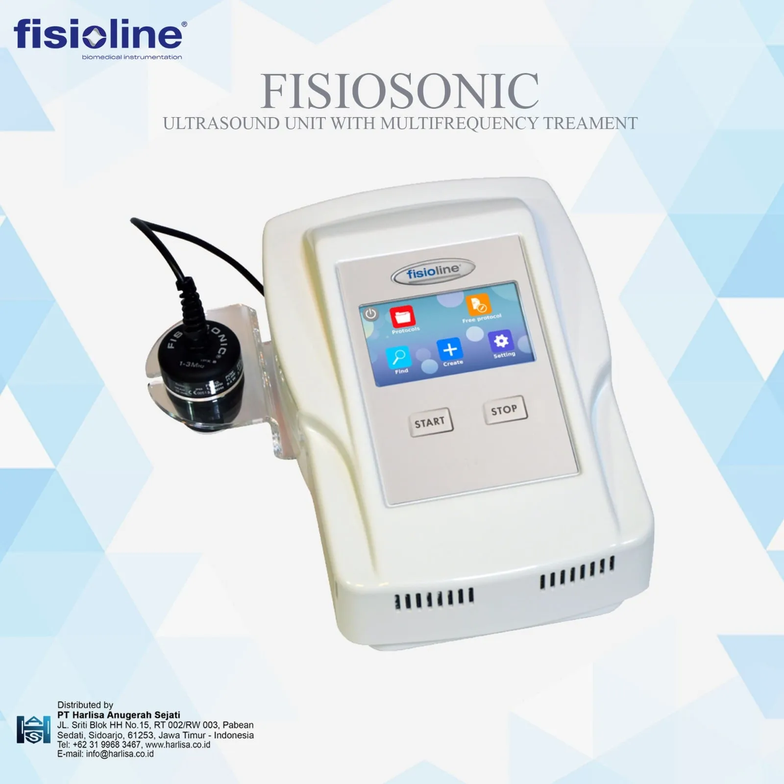 FISIOLINE FISIOSONIC Ultrasound Therapy Device