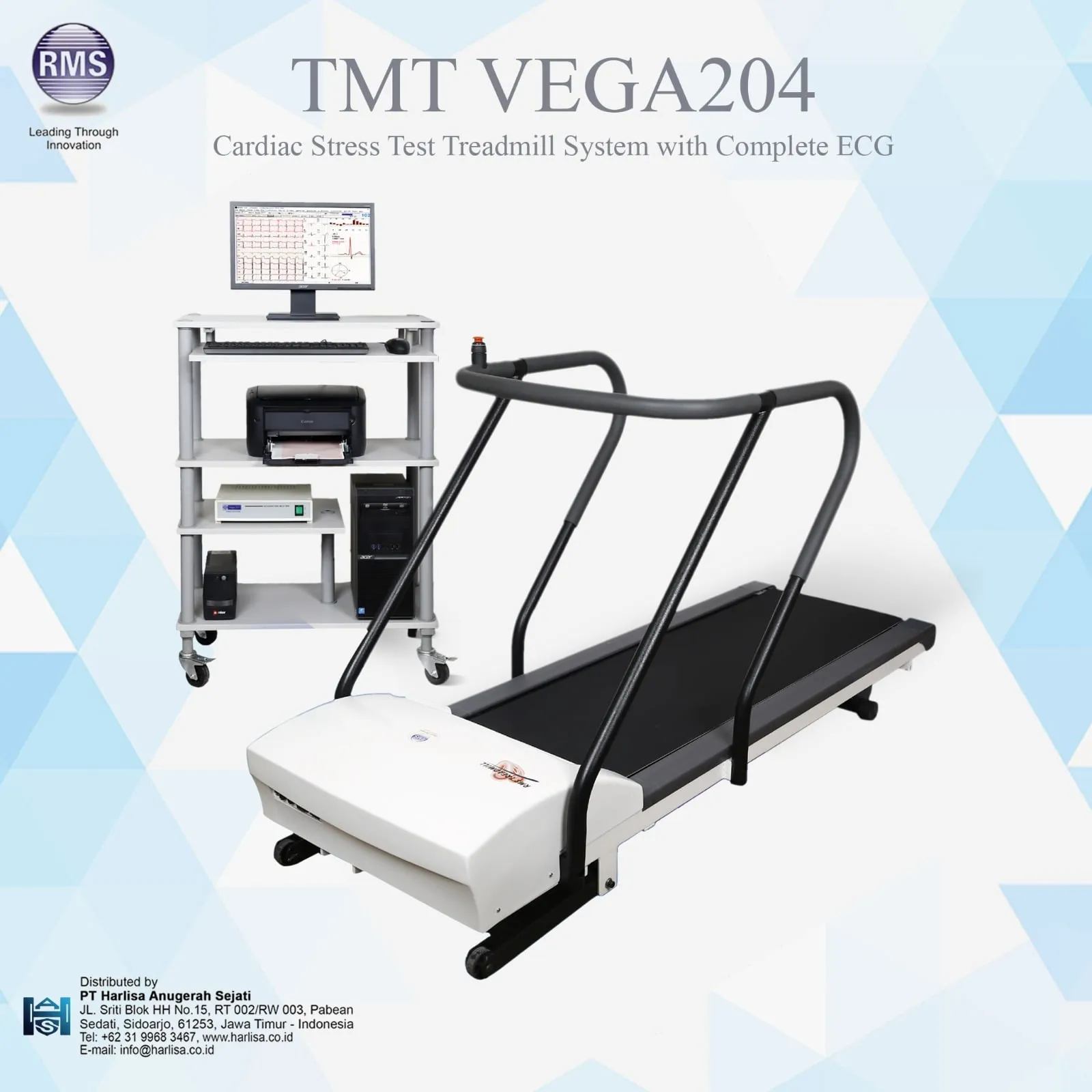 RMS Electrocardiographs Cardiac Stress Test Treadmill System TMT with Complete ECG