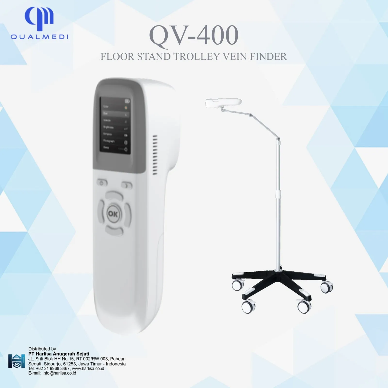 QUALMEDI Vein Finder With Floor Stand Trolley