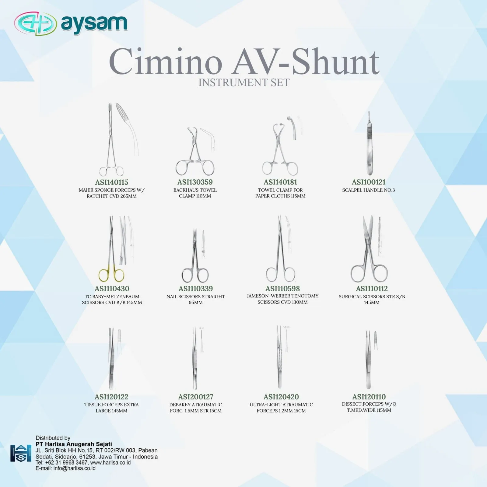 AYSAM CIMINO AV-Shunt Instrument Set