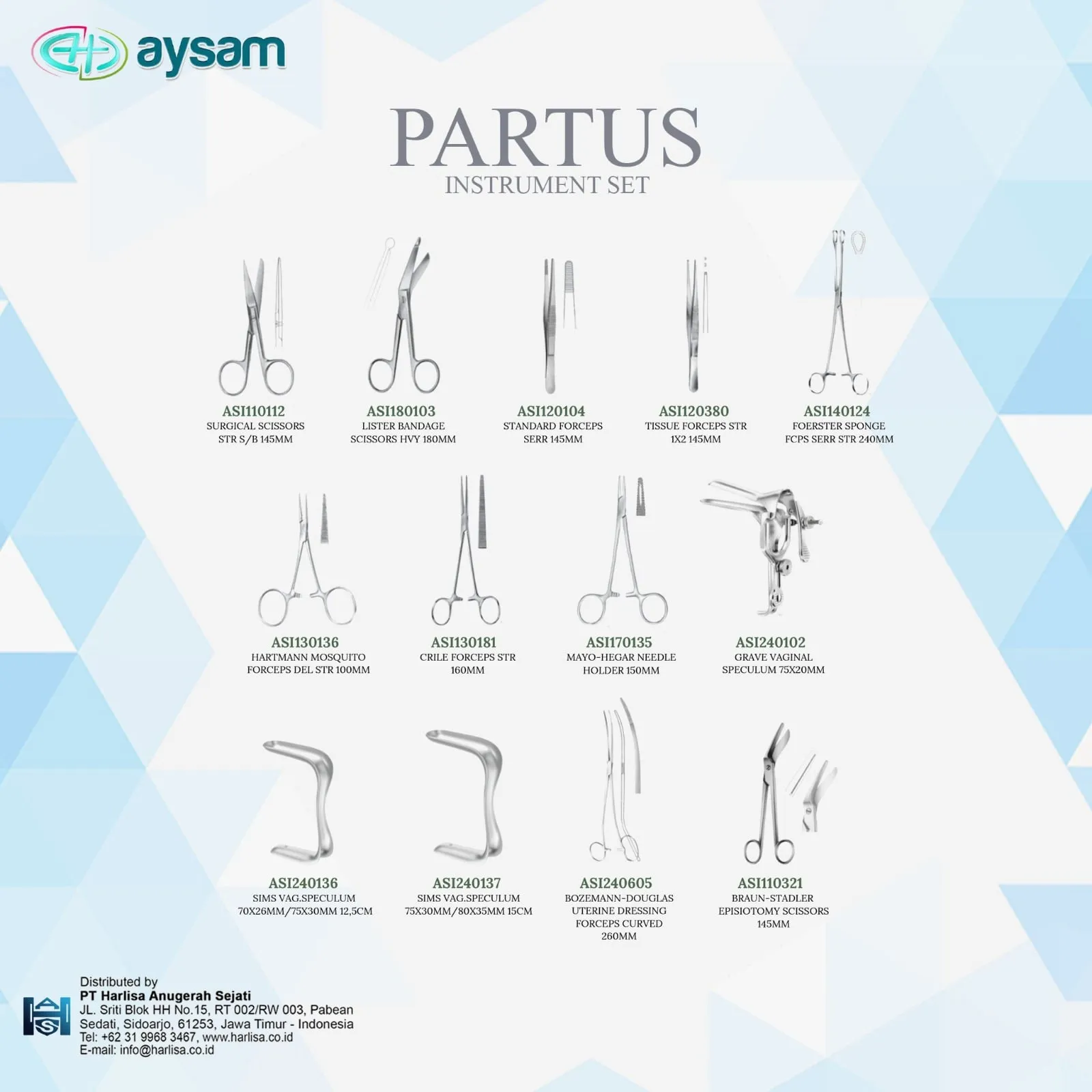 AYSAM Partus Instrument Set